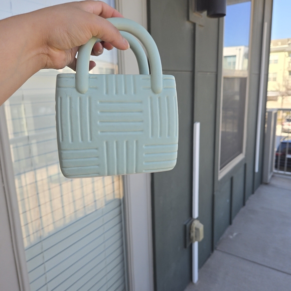 Elegant Light Blue Ceramic Vase - Picture 8 of 10